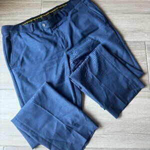 Hickey Freeman Blue Wool Men's Dress Pants 34R